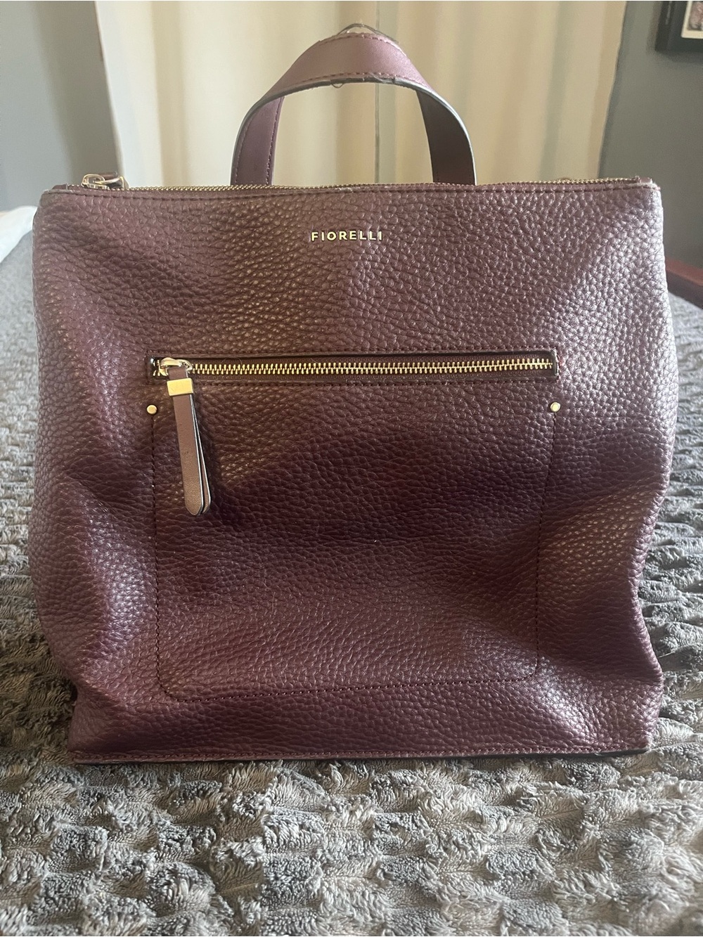 Fiorelli Burgundy Pebbled Leather Tote